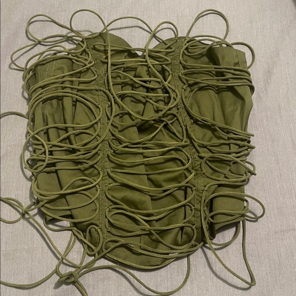 Tops - Olive Green Corset Top